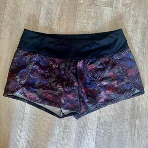 Lululemon Speed Up Short (Long 4") Frozen Flourish Multi / Black